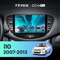 Штатная магнитола для Hyundai i10 (2007-2013) (Экран 9,5") - Teyes CC4 Pro на Android 13, 8-ядер, 12ГБ-256ГБ, SIM-слот