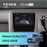 Штатная магнитола для Nissan Cube 2 Z11 (2002-2008) (Экран 10,36") - Teyes CC4 Pro на Android 13, 8-ядер, 12ГБ-256ГБ, SIM-слот