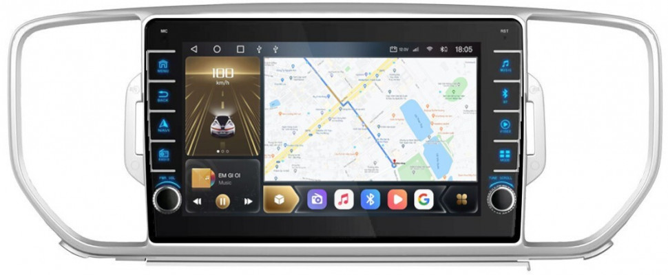 Магнитола для KIA Sportage 2016-2018 - Carmedia OL-9733 (крутилки) QLed, Android 10, ТОП процессор, CarPlay, SIM-слот (CarPlay)