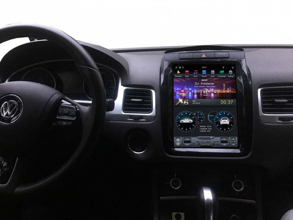 Магнитола для VW Touareg 2010-2018 (RCD550) - Carmedia ZF-1108-DSP ("Тесла-Стиль") на Android 9, 6-ТУРБО ядер, 4ГБ-64ГБ (CarPlay)