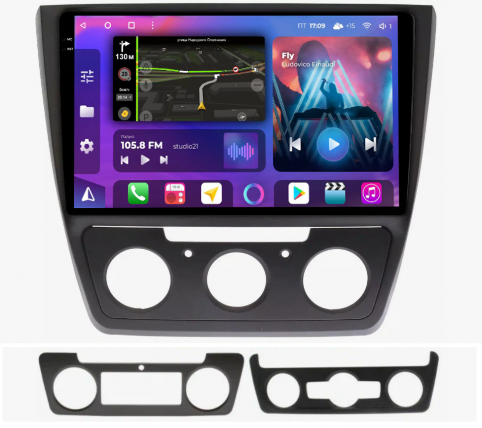Штатная магнитола FarCar s400 2K 360 для Skoda Yeti на Android  (BX1225M 360) (CarPlay)