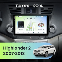 Штатная магнитола для Toyota Highlander 2 XU40 (2007-2013) - Teyes CC4L на Android 14, 8-ядер, 6ГБ-64ГБ, SIM-слот