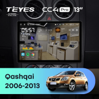 Штатная магнитола для Nissan Qashqai 1 J10 (2006-2013) (Экран 13") - Teyes CC4 Pro на Android 13, 8-ядер, 8ГБ-128ГБ, SIM-слот