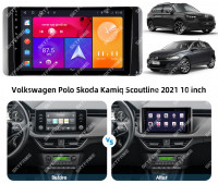 Магнитола для Volkswagen Polo, Skoda Rapid 2020+ - Carmedia SF-1020 (крутилки) QLed, Android 10, ТОП процессор, CarPlay, SIM-слот (CarPlay)