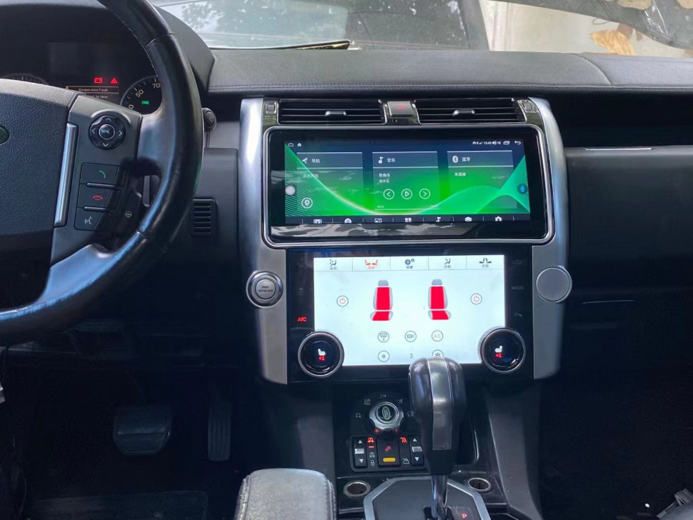 Магнитола для Land Rover Discovery 2009-2017 (DENSO / BOSCH) (взамен 5" экрана или монохрома) - Carmedia NH-R1210L монитор 12.3" на Android 10, 4ГБ+64ГБ, SIM-слот.