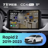 Штатная магнитола для Skoda Rapid 2 (2019-2023) (Экран 11") - Teyes CC4 Pro на Android 13, 8-ядер, 8ГБ-128ГБ, SIM-слот