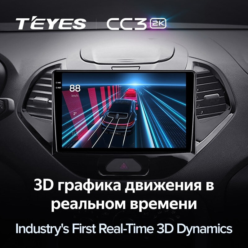 Штатная магнитола Teyes CC3 2K 6/128 Ford Figo (2015-2018)
