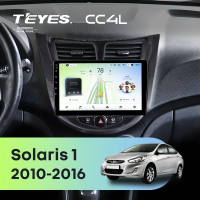 Штатная магнитола для Hyundai Solaris 1 (2010-2016) F2 (черный глянец) - Teyes CC4L на Android 14, 8-ядер, 6ГБ-64ГБ, SIM-слот