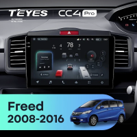 Штатная магнитола для Honda Freed 1 (2008-2016) F2 Правый руль (Экран 10,36") - Teyes CC4 Pro на Android 13, 8-ядер, 8ГБ-128ГБ, SIM-слот