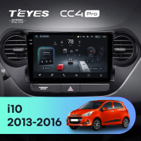 Штатная магнитола для Hyundai i10 (2013-2016) (Экран 9,5") - Teyes CC4 Pro на Android 13, 8-ядер, 8ГБ-128ГБ, SIM-слот