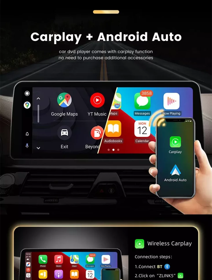 Магнитола BMW X5 (F15), X6 (F16) 2014-2017 NBT - Carmedia MKD монитор 12.3", Android 11, 6Гб+128Гб, CarPlay, 4G SIM-слот (CarPlay)