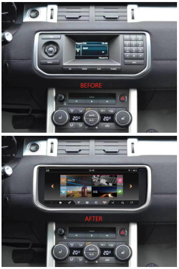 Магнитола Range Rover Evoque 2011-2015 (BOSCH) (штатный экран 5") - Carmedia MRW-8805 монитор 10.25", Android 11, 8Гб+128Гб, 4G SIM-слот, CarPlay (CarPlay)