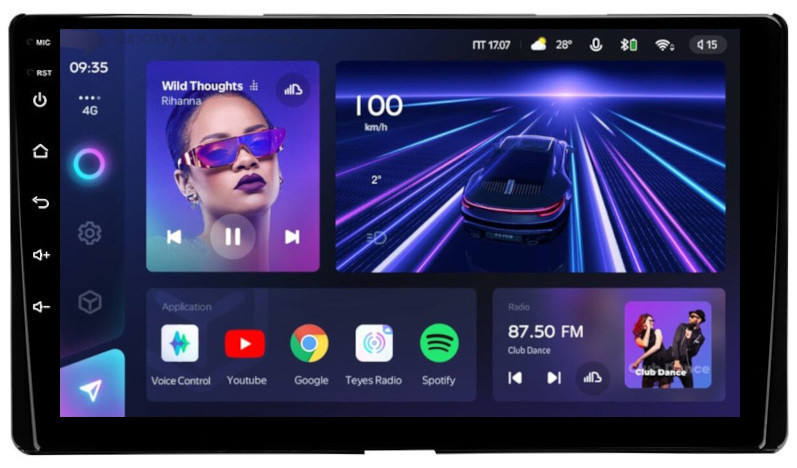 Магнитола для Toyota Sienna 3 2014-2020 - Teyes CC3 Android 10, ТОП процессор, 4/32 Гб, CarPlay, SIM-слот (CarPlay)