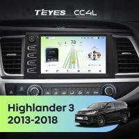 Штатная магнитола для Toyota Highlander 3 XU50 (2013-2018) с кнопками - Teyes CC4L на Android 14, 8-ядер, 6ГБ-64ГБ, SIM-слот