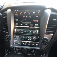Магнитола для Chevrolet Tahoe, Suburban 2015-2020 - Carmedia NH-1201 ("Тесла-стиль") на Android 8.1, 6-ТУРБО ядер и 4ГБ-64ГБ (CarPlay)