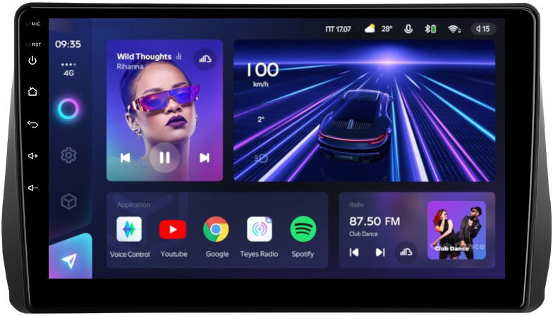 Магнитола для Toyota Wish 2 2009-2017 - Teyes CC3 Android 10, ТОП процессор, 4/32 Гб, CarPlay, SIM-слот (CarPlay)