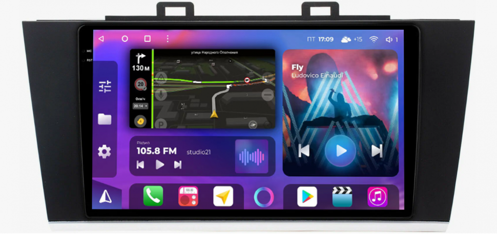 Штатная магнитола FarCar s400 2K 360 для Subaru Legacy (2014-2020) Outback (2014-2021) на Android (BX557M 360) (CarPlay)