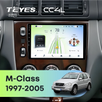 Штатная магнитола для Mercedes ML W163 (1997-2005) (дерево) - Teyes CC4L на Android 14, 8-ядер, 6ГБ-64ГБ, SIM-слот