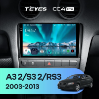 Штатная магнитола для Audi A3 2 8P / S3 2 / RS3 (2003-2013) (Экран 9,5") - Teyes CC4 Pro на Android 13, 8-ядер, 12ГБ-256ГБ, SIM-слот