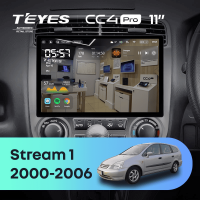 Штатная магнитола для Honda Stream 1 (2000-2006) (Экран 11") - Teyes CC4 Pro на Android 13, 8-ядер, 8ГБ-128ГБ, SIM-слот