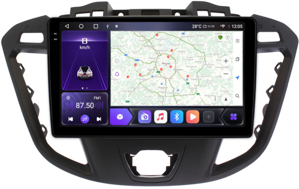 Магнитола для Ford Transit Custom 2012+ - Carmedia OL-9288 QLed+2K, Android 12, ТОП процессор, CarPlay, SIM-слот (CarPlay)