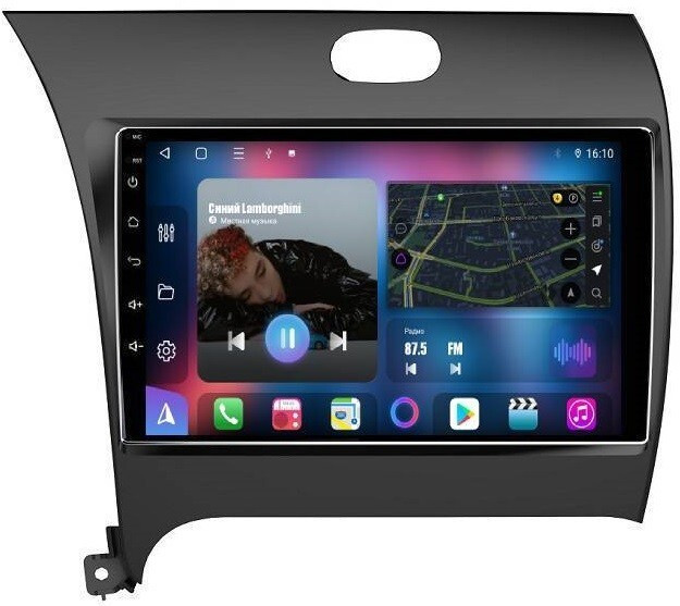 Магнитола для KIA Cerato III 2013-2018 - FarCar 280M Android 12, 8-ядер, QLED, Carplay, SIM-слот (CarPlay)