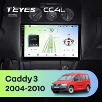 Штатная магнитола для Volkswagen Caddy 2K (2004-2010) - Teyes CC4L на Android 14, 8-ядер, 6ГБ-64ГБ, SIM-слот