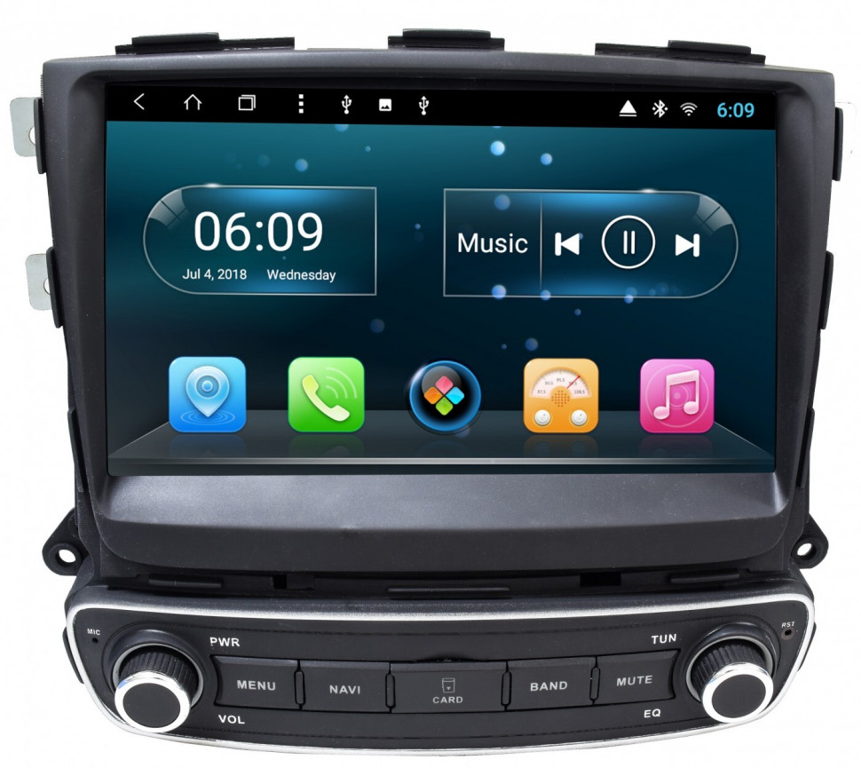 Магнитола для KIA Sorento 2012-2016 (климат на большом экране ГУ) - Carmedia KR-9275-S10 Android 10, ТОП Процессор, 6ГБ-128ГБ, SIM-слот (CarPlay)