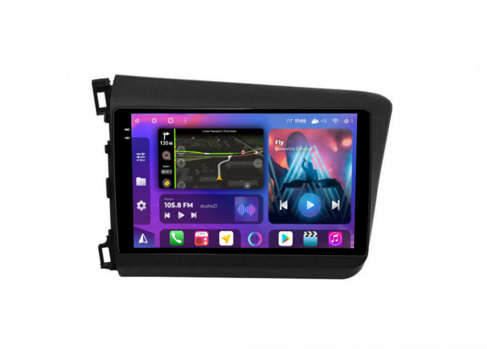 Штатная магнитола FarCar s400 2K для Honda Civic на Android (BX132M) (CarPlay)