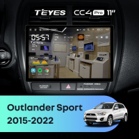 Штатная магнитола для Mitsubishi Outlander Sport (2015-2026) (Экран 11") - Teyes CC4 Pro на Android 13, 8-ядер, 12ГБ-256ГБ, SIM-слот