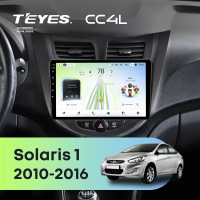 Штатная магнитола для Hyundai Solaris 1 (2010-2016) F3 (черный матовый) - Teyes CC4L на Android 14, 8-ядер, 6ГБ-64ГБ, SIM-слот