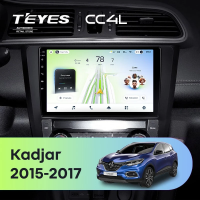 Штатная магнитола для Renault Kadjar (2015-2017) - Teyes CC4L на Android 14, 8-ядер, 6ГБ-64ГБ, SIM-слот