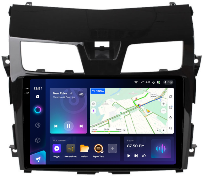Магнитола для Nissan Teana 2014-2016 (L33) - Teyes CC3-2K QLed Android 10, ТОП процессор, SIM-слот, CarPlay (CarPlay)