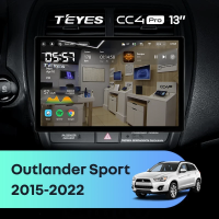 Штатная магнитола для Mitsubishi Outlander Sport (2015-2026) (Экран 13") - Teyes CC4 Pro на Android 13, 8-ядер, 12ГБ-256ГБ, SIM-слот