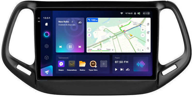 Магнитола для Jeep Compass 2016+ - Teyes CC3-2K QLed Android 10, ТОП процессор, SIM-слот, CarPlay (CarPlay)