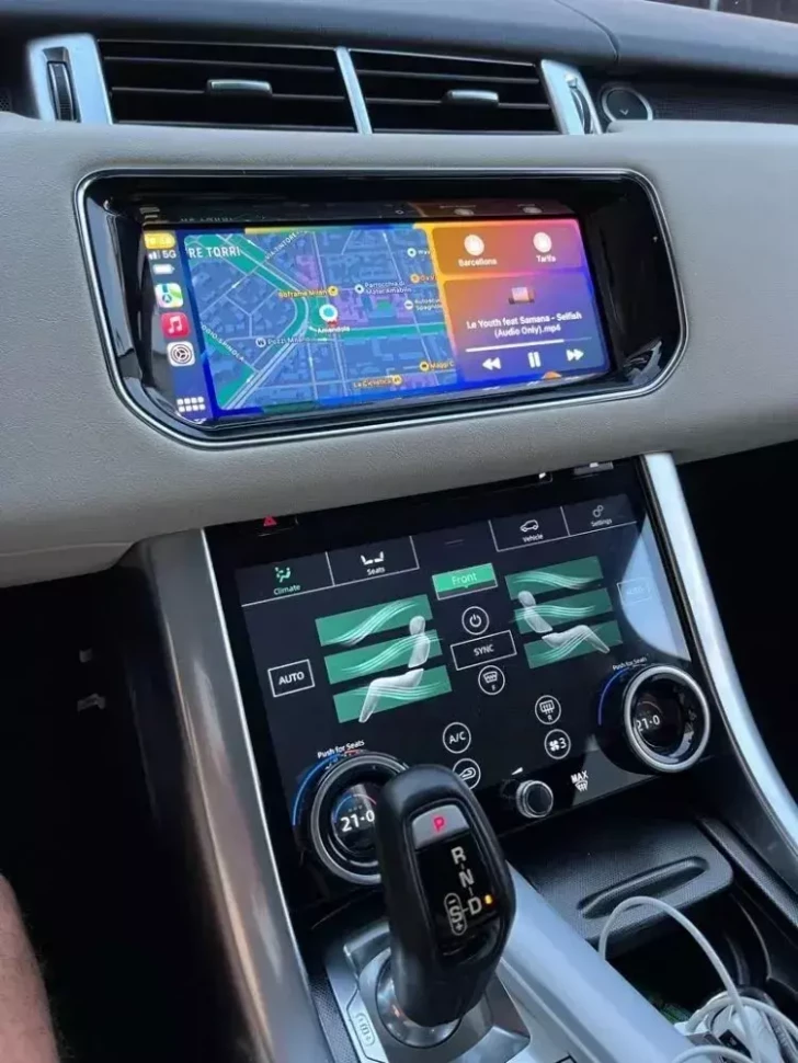 Сенсорная панель климата Range Rover Sport 2013-2017 - Carmedia ZF-2006 с 9" экраном LCD/ЖК, отверстие под CD/DVD (CarPlay)