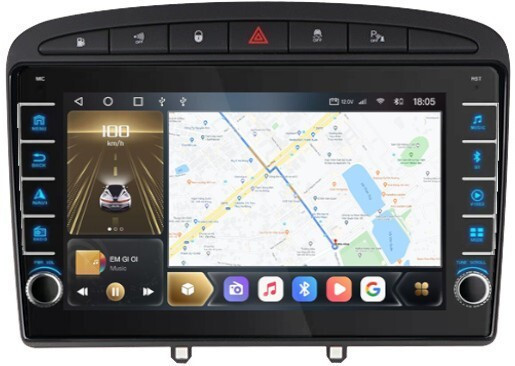 Магнитола для Peugeot 308 2007-2014, 408 2012-2022 - Carmedia OL-9961 (крутилки) QLed, Android 10, ТОП процессор, CarPlay, SIM-слот (CarPlay)