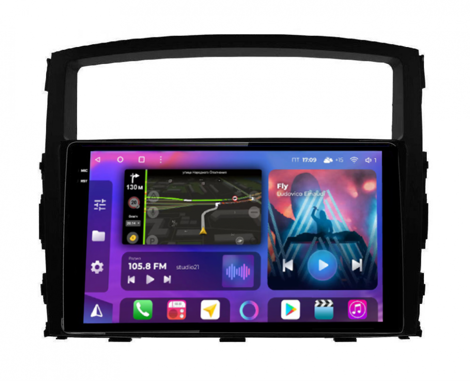 Штатная магнитола FarCar s400 2K для Mitsubishi Pajero на Android  (BX1009M) (CarPlay)