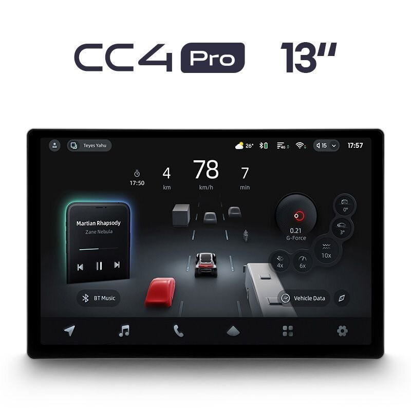 Штатная магнитола Teyes CC4 Pro 8/128 Geely Emgrand EC7 1 (2009-2016) (13")