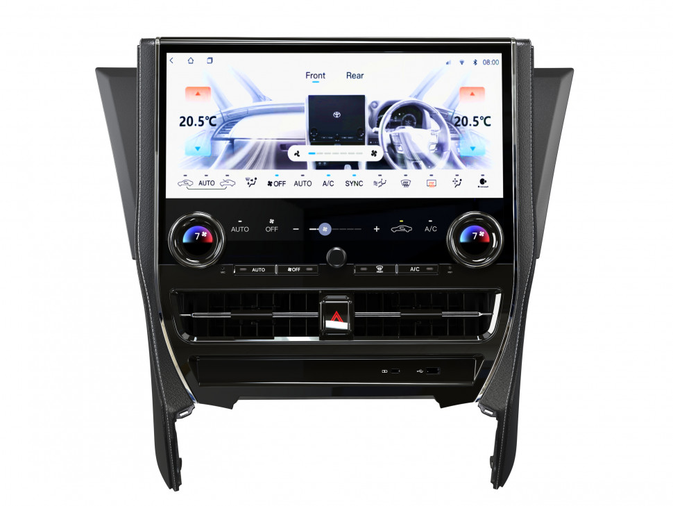 Магнитола для Toyota Alphard 30 2015-2019 (любая комплектация) - Carmedia ZH-T1401BL (черная) на Android 12, 8Гб+128Гб, 4G SIM-слот, CarPlay