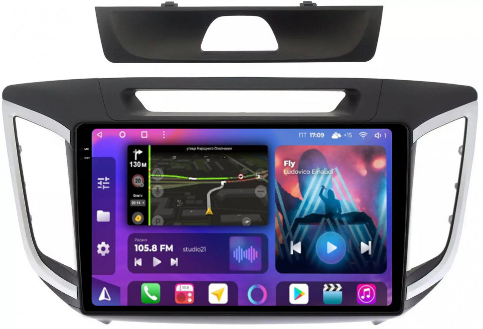 Магнитола для Hyundai Creta 2016-2021 - FarCar XXL407M Android 12, QLED, ТОП процессор, 8Гб+256Гб, CarPlay, SIM-слот (CarPlay)