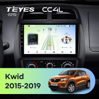 Штатная магнитола для Renault KWID (2015-2019) - Teyes CC4L на Android 14, 8-ядер, 6ГБ-64ГБ, SIM-слот