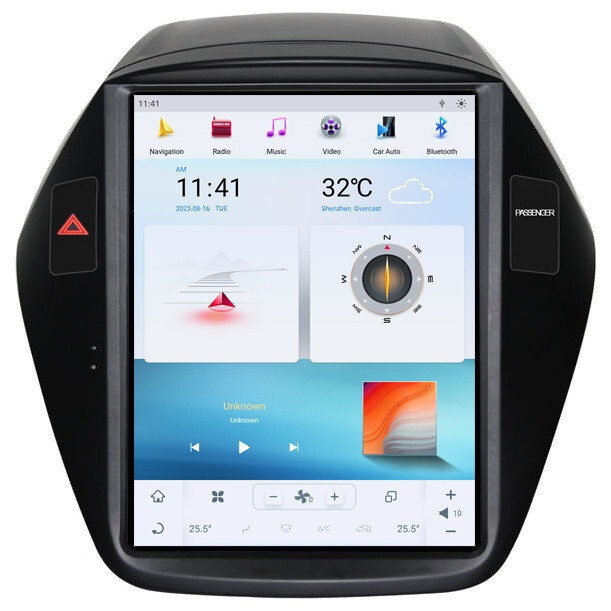 Магнитола для Hyundai iX35 2009-2015 - Carmedia ZF-1092-Q6 ("Тесла-Стиль") Android 11, 8ГБ+128ГБ, SIM-слот (CarPlay)