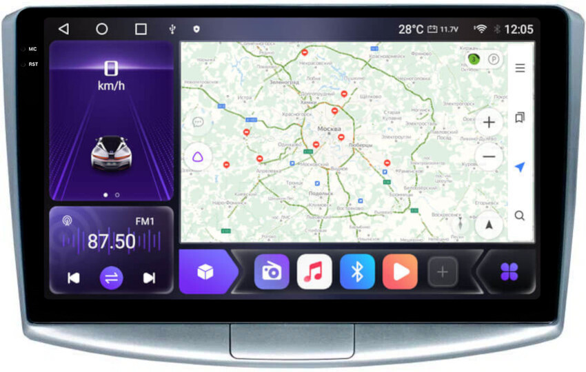 Магнитола для Volkswagen Passat 2005-2015 (B6, B7, CC) - Carmedia OL-1901 QLed+2K, Android 12, ТОП процессор, CarPlay, SIM-слот (CarPlay)
