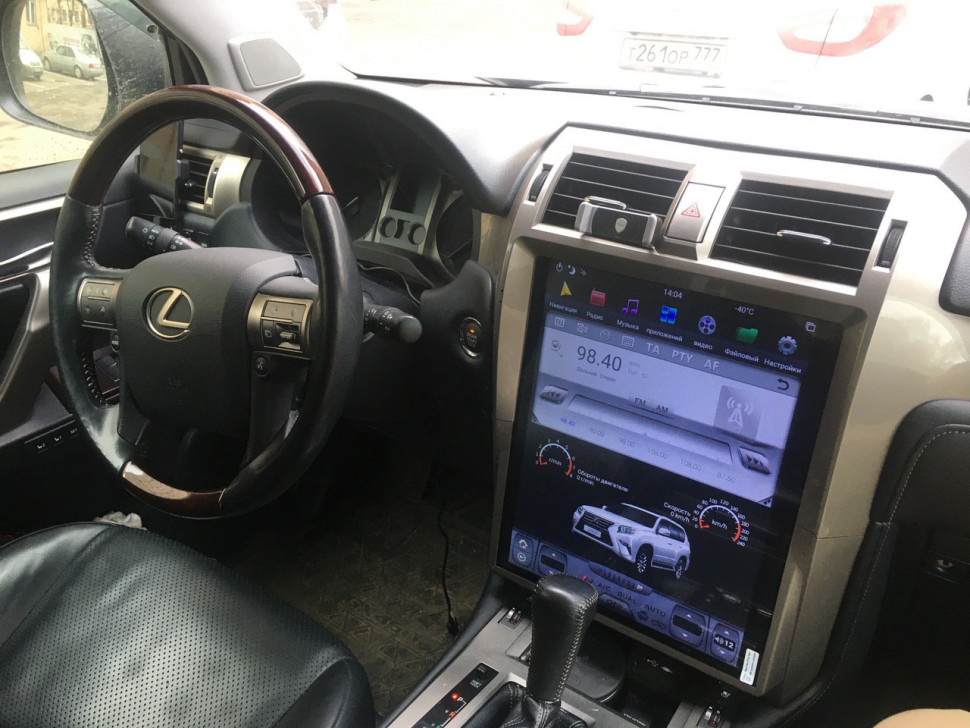 Магнитола для Lexus GX460 2009-2019 - Carmedia ZF-1815-GE вертикальный экран в стиле "Тесла" на Android 13, 8Гб+128Гб, CarPlay, 4G SIM-слот
