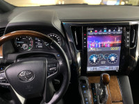 Магнитола для Toyota Alphard H30 2015-2019 (более 10 динамиков, поддержка 360, задних мониторов) - Carmedia ZF-1308H-GE вертикальный экран в стиле "Тесла" на Android 13, 8Гб+128Гб, CarPlay, 4G SIM-слот