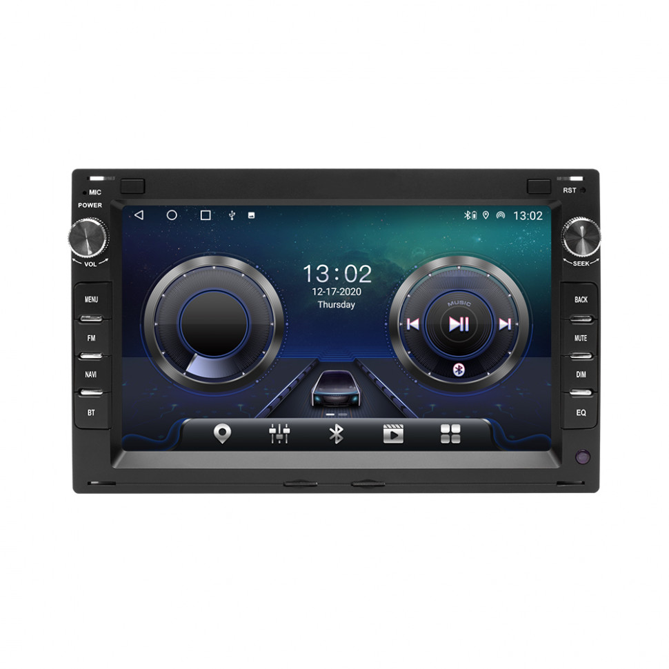Магнитола для VW Passat B5 Golf 4 Polo 4 Bora A4 Jetta A4 Skoda Octavia A4 Fabia 1 - Carmedia MKD-7018B-S10 монитор 7" на Android 12, 4+64Гб, CarPlay, SIM-слот