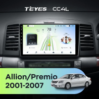 Штатная магнитола для Toyota Allion / Premio (2001-2007) - Teyes CC4L на Android 14, 8-ядер, 6ГБ-64ГБ, SIM-слот