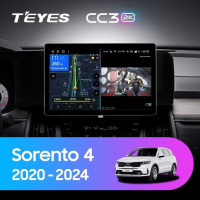 Штатная магнитола Teyes CC3 2K 6/128 Kia Sorento 4 MQ4 (2020-2024) (11")