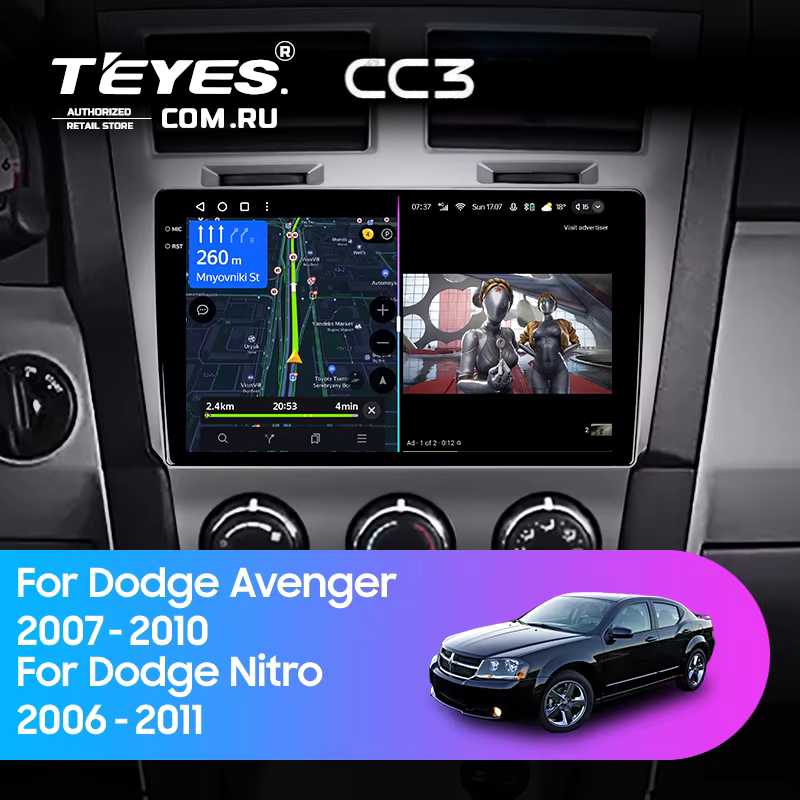 Штатная магнитола Teyes CC3 4/32 Dodge Nitro (2006-2011)